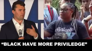 Charlie Kirk DISMANTLES Sassy Leftist College Students With Facts About White Privilege  🔥👀