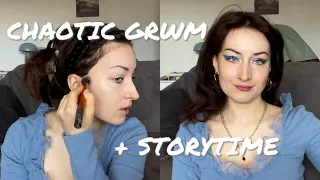 chaotic grwm + head injury storytime