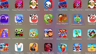 Subway Surf,Hide Ball,Bowmasters,Stumble Guys,Poppy Playtime 2,Grimace Monster,Tom Hero,Brawl Stars