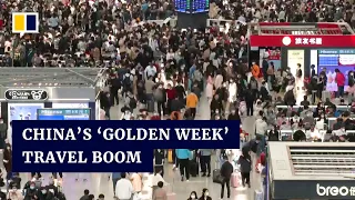 Thousands of tourists flock to China’s Great Wall during ‘golden week’, as travel numbers rebound