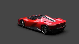 Ferrari SP3 Daytona 3d model (360 view)