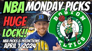 HUGE NBA LOCK!! NBA Picks Today 4/1/2024 | Free NBA Picks, Predictions & Sports Betting Advice