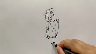 #011 So zeichnest Du einen antiken Römer//how to draw an ancient Roman//Cartoon zeichnen lernen