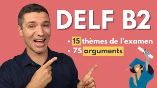 🇫🇷 DELF B2 - 15 TOPIC of speaking test et 75 arguments 👍