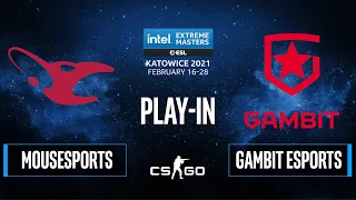 CS:GO - Gambit Esports vs. mousesports [Inferno] Map 2 - IEM Katowice 2021 - Play-In