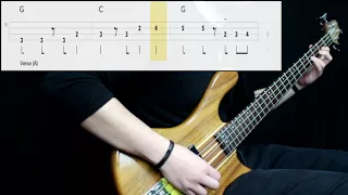 Van Morrison - Brown Eyed Girl (Bass Only) (Play Along Tabs In Video)