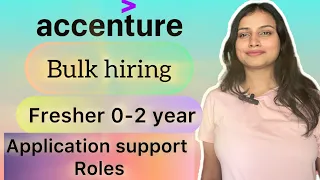 Mass hiring for FRESHER (0-2)  by ACCENTURE | Application Support Role