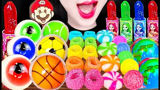ASMR Edible Lipstick, Super Mario Popsicle, Jelly Candy 먹는 립스틱, 슈퍼 마리오 팝시클, 젤리 캔디 먹방 Mukbang, Eating