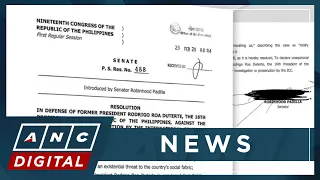 Padilla files Senate resolution defending Ex-President Duterte from ICC probe | ANC