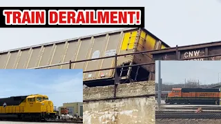 Train derailment at Santa Fe Junction! Kaw River Railroad SD60’s and Ex Conrail -7’s!