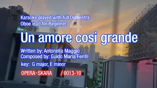 Un amore cosi grande Karaoke Pavarotti Style played with full Orchestra and Oboe lead for beginner