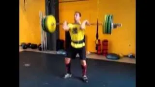 Squat clean + front squat + thruster 110kg