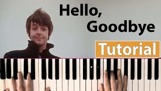 Como tocar "Hello, Goodbye"(The Beatles) - Piano tutorial y partitura