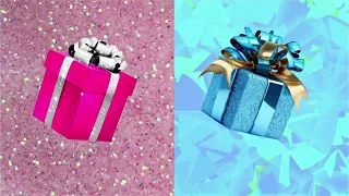 choose your gift box challenge pink and  blue  ##giftboxchallenge #pickonekickone