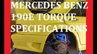 Mercedes Benz 190E Torque Specifications