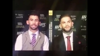 DOMINICK CRUZ AND CODY GARBRANDT HEATED ARGUMENT UFC207 - KEEP YOUR FLING ON A STRING!!