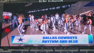 Dallas Cowboys Rhythm and Blue Dance team pregame performance 8/26/22