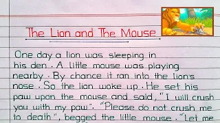 Lion and Mouse story || The Lion and The Mouse story in English