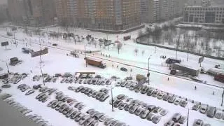Snowfall in Kyiv Снегопад снег Киев март