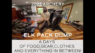 See what I'm packing for a 6-day backcountry archery elk hunt! Everything needed for a backpack hunt