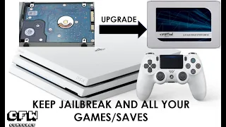 Upgrade JailBroken PS4 Pro HardDrive and Transfer/Keep All Your Games, Saves, and Jailbreak.