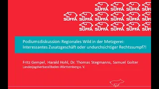 SÜFFA 2021: Podiumsdiskussion des Landesjagdverband Baden Württemberg e  V