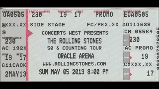 THE ROLLING STONES -  Oracle Arena,  Oakland, CA  May 5, 2013