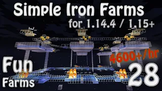 Simple, Cheap, Efficient - IRON Farms for 1.14.4 [Fun Farms 28]