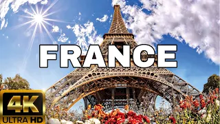 FLYING OVER FRANCE (4K UHD) - AMAZING BEAUTIFUL SCENERY & RELAXING MUSIC