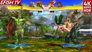 Ogre & Heihachi vs Guile & Rolento (Hardest AI) - Street Fighter X Tekken