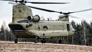 Army Paratroopers Jump From Helicopters