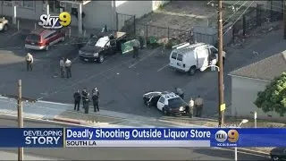 2 Men Dead, 1 Hurt In Shooting At South LA Liquor Store