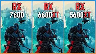 RX 7600 vs RX 6600XT vs RX 5600XT test in 14 Games