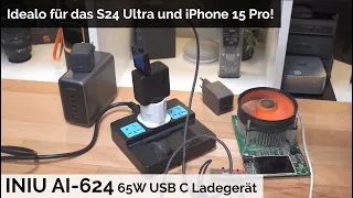 Ideal fürs S24 Ultra, dank großer PPS Stufe! INIU AI-624 65W USB C Ladegerät