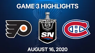 NHL Highlights | 1st Round, Game 3: Flyers vs. Canadiens - Aug 16, 2020