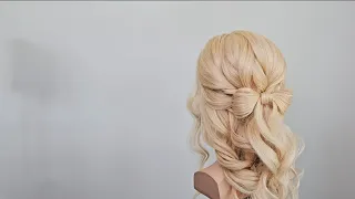 Ribbon Half-up half-down: Step-by-Step Gorgeous Bridal Hair Creations