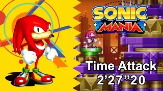 Sonic Mania (Knuckles) - Oil Ocean Zone Speedrun in 2'27"20