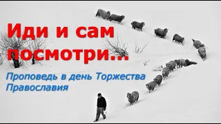 Иди и сам посмотри... Проповедь в день Торжества Православия