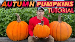 EASY FALL TUTORIAL - LARGE FOAM PUMPKINS