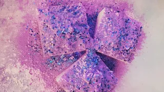 Lavender Glitter Gym Chalk + Cornstarch Overload Crush | ASMR | Oddly Satisfying | Sleep Aid