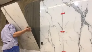 Installation of large porcelain tiles —How to install porcelain tiles on kitchen wall
