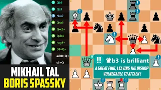 2 Brilliant Moves by Mikhail Tal is a Genius: Tal vs Boris Spassky - Blitz 1988