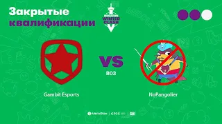 Gambit Esports vs NoPangolier, MegaFon Winter Clash, bo3, game 2 [Jam & Inmate]