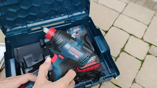 Unpacking / unboxing tools set Bosch GDX 18V-200 + GSR 18V-50 L-Boxx 06019J2220