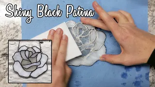 HOW TO - Applying Black Patina Method 2 - Shiny Black Finish - Beginner Stained Glass Tutorial