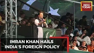 Watch| Pak Ex-PM Imran Khan Lauds India's Foreign Policy, Plays EAM Jaishankar Video At Lahore Rally