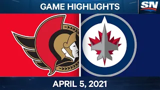 NHL Game Highlights | Senators vs. Jets – Apr. 5, 2021