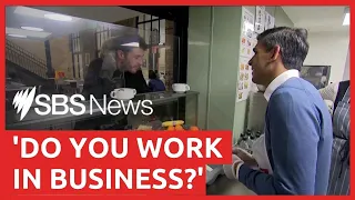 UK PM called 'out-of-touch' after asking homeless man if he worked in business | SBS News