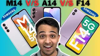 Samsung M14 vs A14 vs F14: ONE CLEAR ANSWER! | Samsung M14 5g | Samsung A14 5g | Samsung F14 5g |
