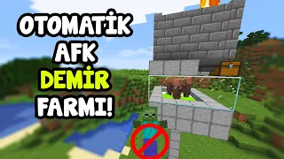 Çok Basit Otomatik AFK Demir Farmı! - Minecraft (ZOMBİSİZ)